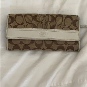 Coach trifold wallet and checkbook cover